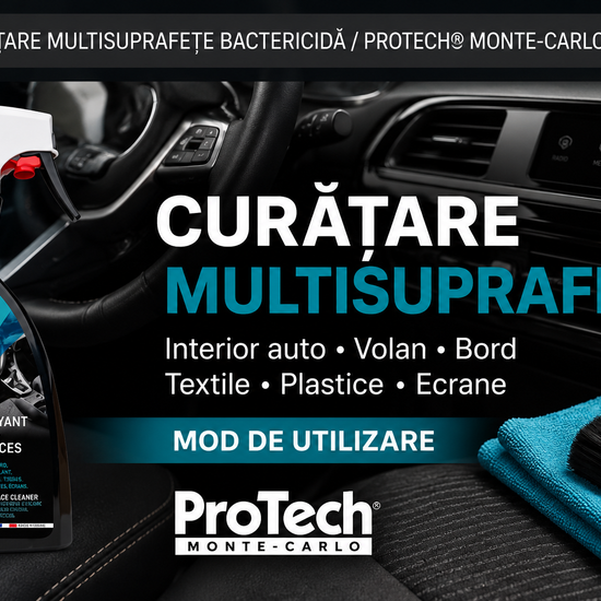 Mod de utilizare pentru curatarea de multisuprafete ProTech Monte-Carlo