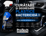 Mod de utilizare pentru curatarea,degresarea si dezinfectarea plasticelor ProTech Monte-Carlo